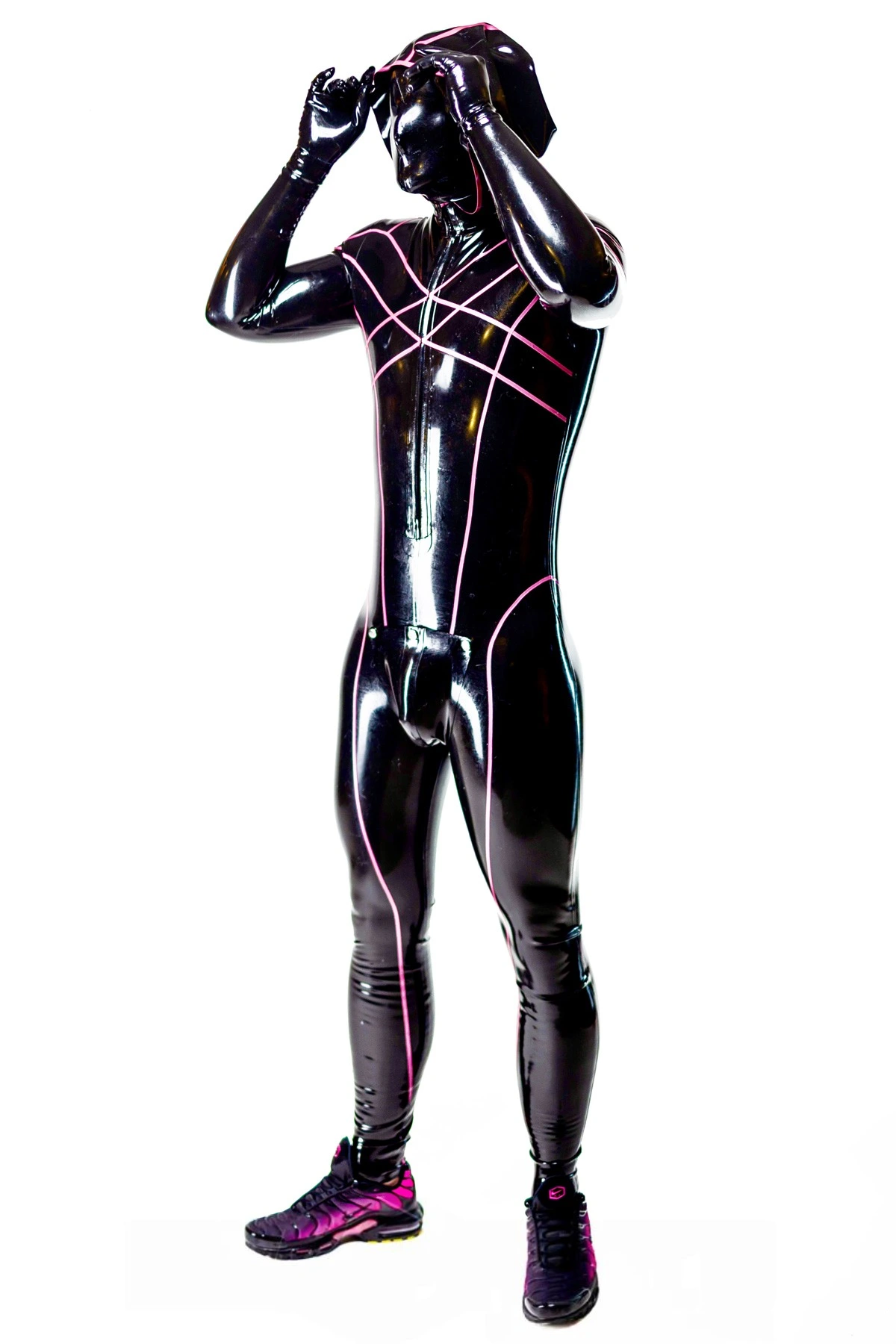 Latex Slick And Hooded Suit Latex Slick And Hooded Suit