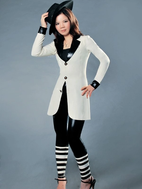 Latex Studded Strutter' Coat-style Dress