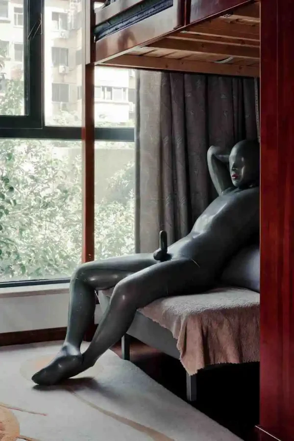 Male Standard ‘Gimp’ Fully-Enclosed Catsuit with Penis & Anal Sheaths Male Standard ‘Gimp’ Fully-Enclosed Catsuit with Penis & Anal Sheaths