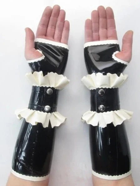 Latex Maid Frilled Cuffs Latex Maid Frilled Cuffs