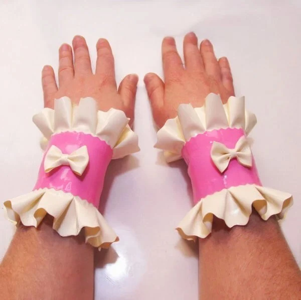 Latex Maid Frilled Cuffs Latex Maid Frilled Cuffs